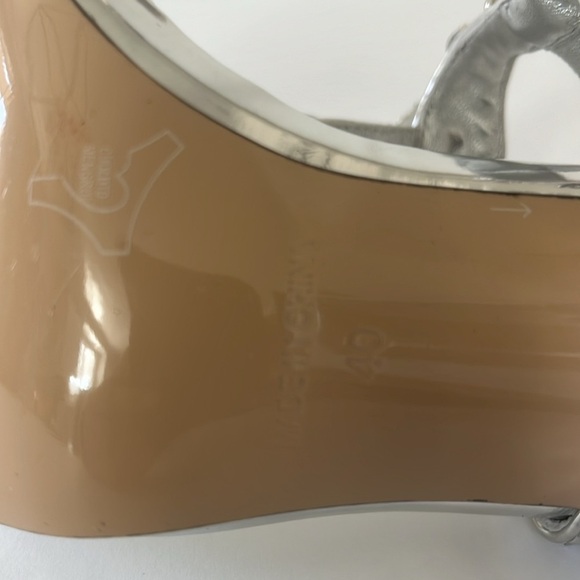 Meuey Lyot Chunky Heel Rhinestone Sandals Open Toe Shoes Size 40 or 9.5 US NIB - Picture 9 of 10